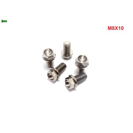 M8x10 śruba tytanowa sześciokątna z kołnierzem din 6921 śruby tytanowe gr 5